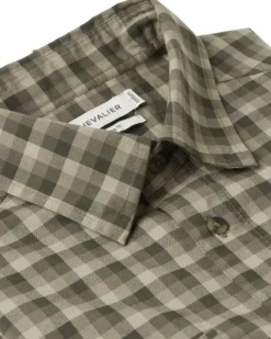 M's Creek Shooting Fit Coolmax Shirt Mink Brown Checked-Chevalier Fashion