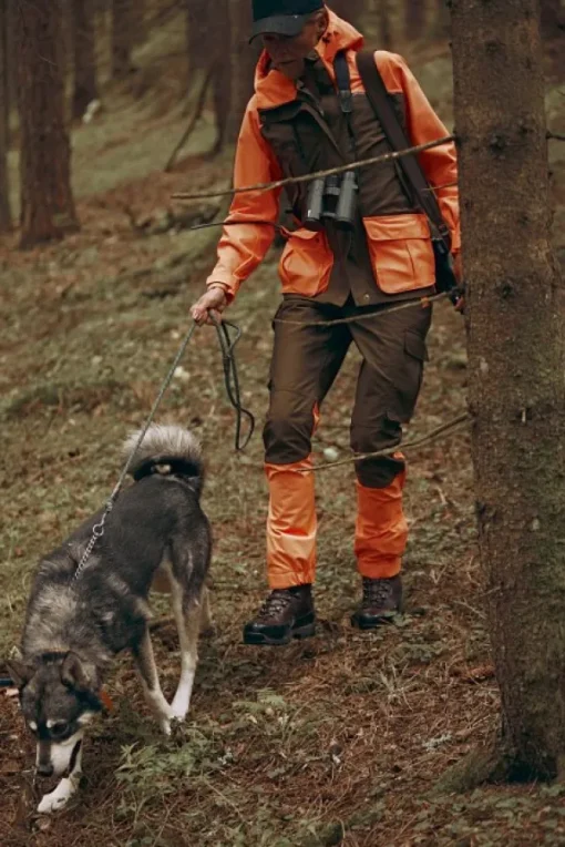 Chevalier Noux naisten metsästyspuku, vihreä-oranssi New