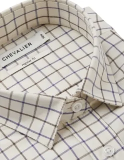 Chevalier Sheppey -kauluspaita naisille, kermanvalkoinen/ruutu Outlet