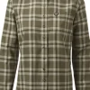 Chevalier Teal Light Flannel Shirt naisten flanellipaita, Olive Green Checked Best