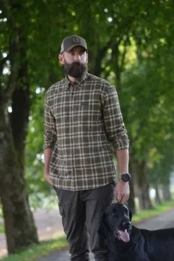 Chevalier Teal Light Flannel Shirt flanellipaita, Olive Green Checked Fashion