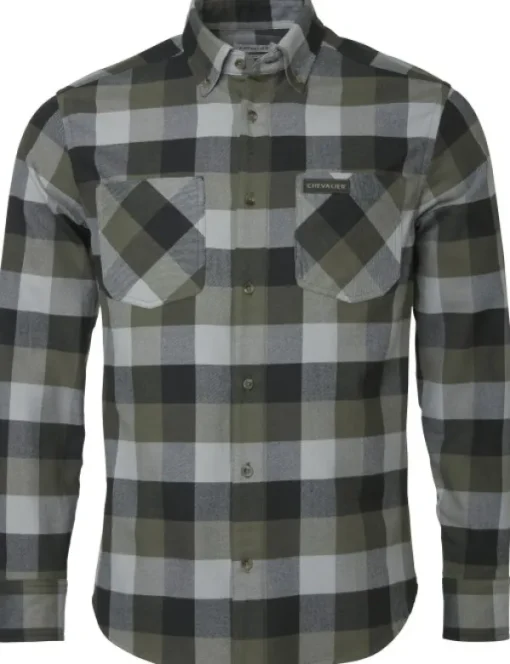 Willow Flannel Shirt Men flanellipaita, Green Checked-Chevalier New