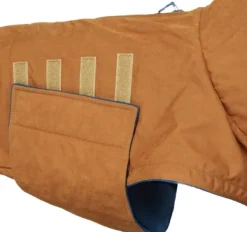 Dog Coat Brooklyn Waxed Cotton koiran talvitakki, koot 3-5, Curry-Cloud7 Clearance