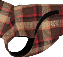 Cloud7 Dog Rain Coat Glasgow Plaid koiran takki, koko 9, Orange Clearance