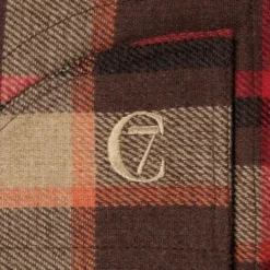 Cloud7 Dog Rain Coat Glasgow Plaid koiran takki, koko 9, Orange Clearance