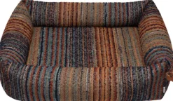 Sleepy Stripes koiranpeti, M, Blue-Red-Cloud7 Outlet
