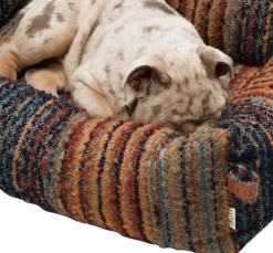 Sleepy Stripes koiranpeti, L, Blue-Red-Cloud7 Fashion