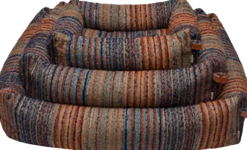 Sleepy Stripes koiranpeti, M, Blue-Red-Cloud7 Outlet
