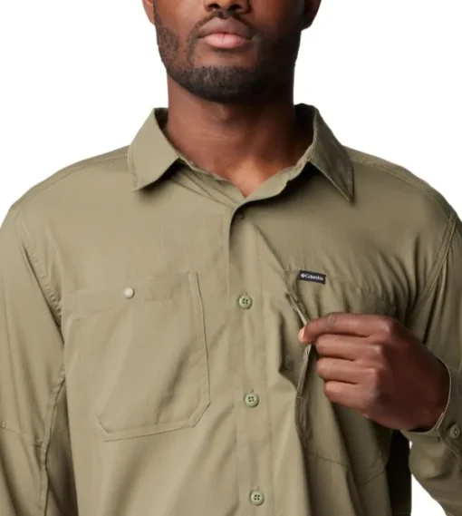 Columbia M's Silver Ridge™ Utility Lite Long Sleeve Stone Green Hot