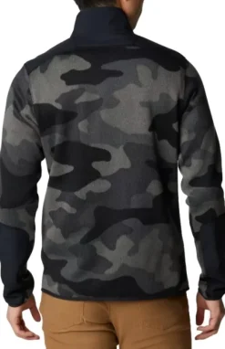 Sweater Weather Printed Half Zip fleecepusero, Black Mod Camo-Columbia Best