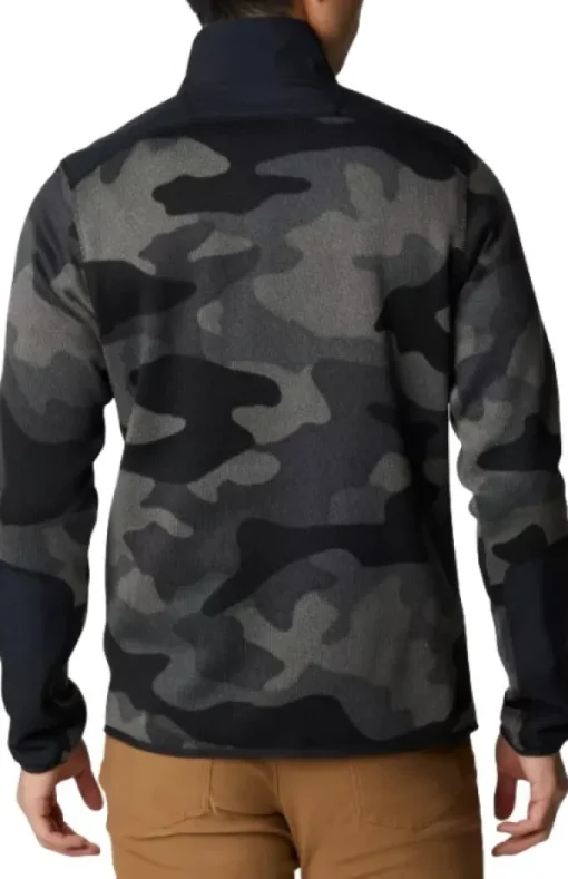 Sweater Weather Printed Half Zip fleecepusero, Black Mod Camo-Columbia Best