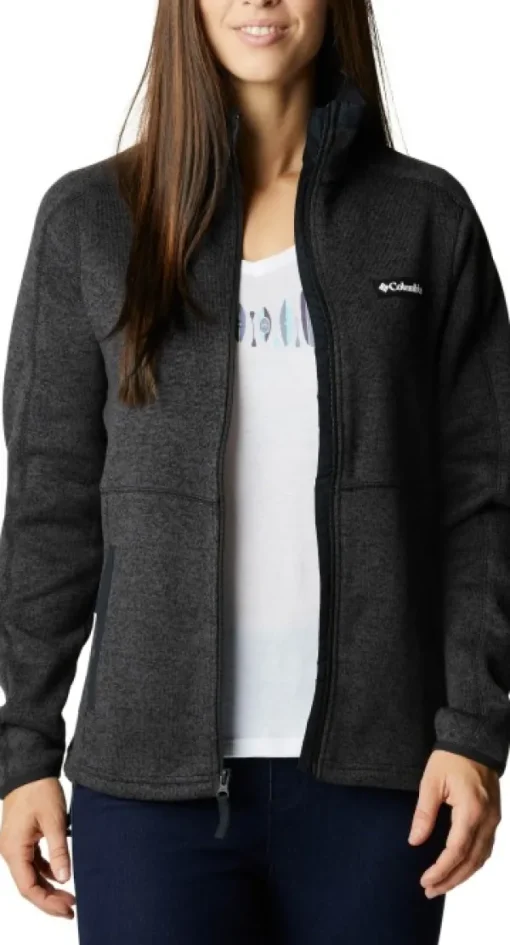 Sweater Weather Full Zip naisten fleecetakki, Black Heather-Columbia New
