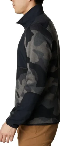 Sweater Weather Printed Half Zip fleecepusero, Black Mod Camo-Columbia Best