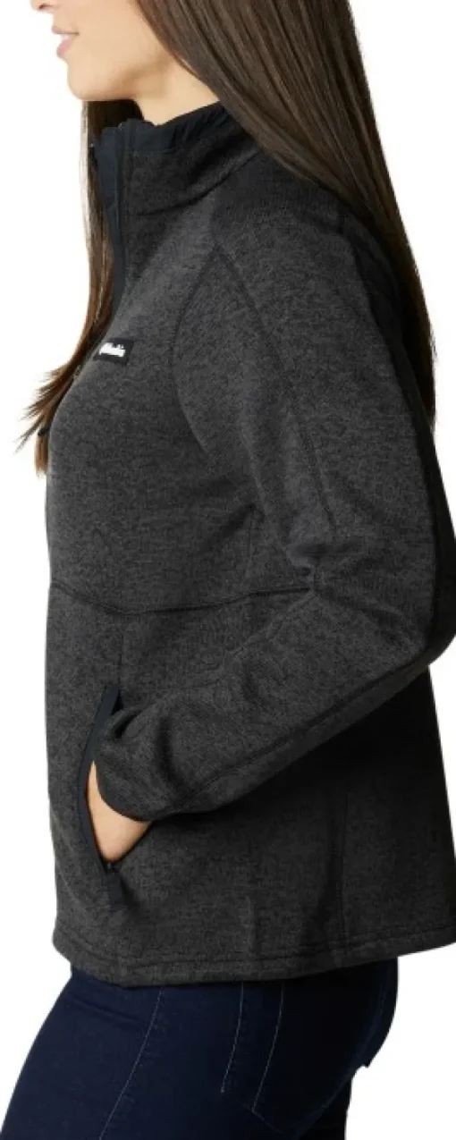 Sweater Weather Full Zip naisten fleecetakki, Black Heather-Columbia New