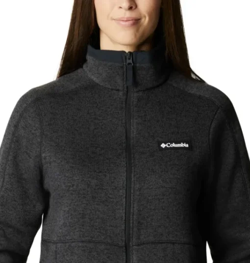 Sweater Weather Full Zip naisten fleecetakki, Black Heather-Columbia New