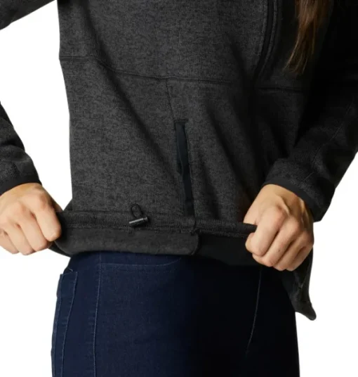 Sweater Weather Full Zip naisten fleecetakki, Black Heather-Columbia New