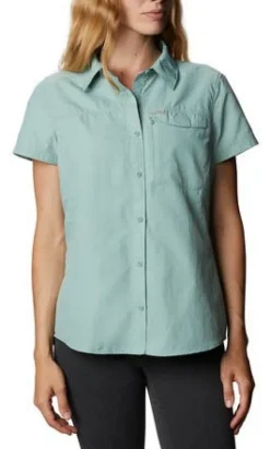 Columbia W's Silver Ridge 2.0 Short Sleeve kauluspaita, sinivihreä Discount