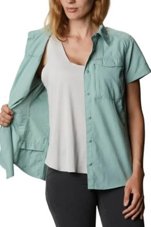 Columbia W's Silver Ridge 2.0 Short Sleeve kauluspaita, sinivihreä Discount