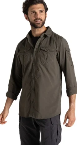 Craghoppers NosiLife Adventure LS Shirt III paita, Woodland Green New