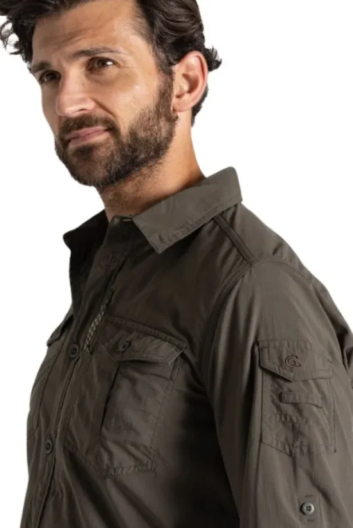 Craghoppers NosiLife Adventure LS Shirt III paita, Woodland Green New