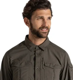 Craghoppers NosiLife Adventure LS Shirt III paita, Woodland Green New