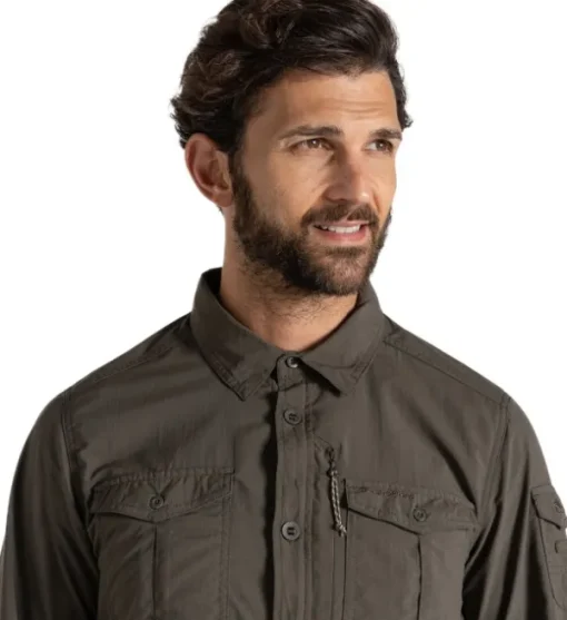 Craghoppers NosiLife Adventure LS Shirt III paita, Woodland Green New