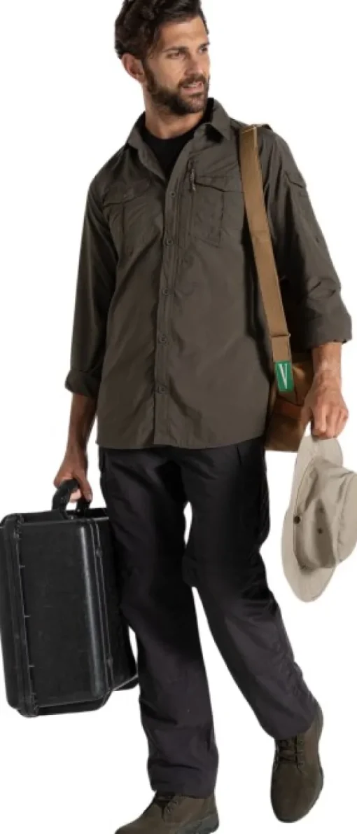 Craghoppers NosiLife Adventure LS Shirt III paita, Woodland Green New