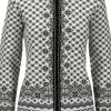 Dale of Norway Solfrid Jacket naisten neuletakki, Off White/Black/Schiefer Grau Hot