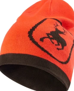Cumberland Knitted Beanie Reversible Orange-Deerhunter Hot