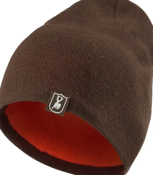 Cumberland Knitted Beanie Reversible Orange-Deerhunter Hot
