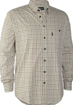 Deerhunter Henry Shirt kauluspaita, vaaleabeige/vihreä Outlet