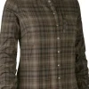 Lady Emery Shirt naisten kauluspaita, vihreä/ruskea-Deerhunter Outlet