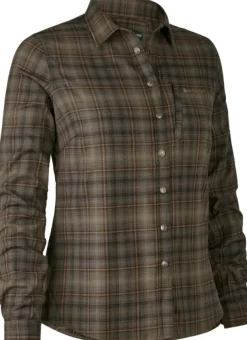 Lady Emery Shirt naisten kauluspaita, vihreä/ruskea-Deerhunter Outlet