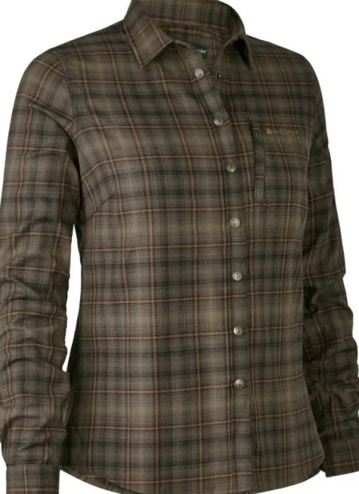 Lady Emery Shirt naisten kauluspaita, vihreä/ruskea-Deerhunter Outlet