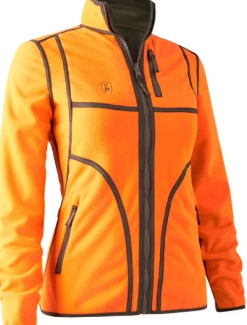 Deerhunter Lady Pam Bonded Fleece Jacket naisten fleecetakki, Reversible Orange Best