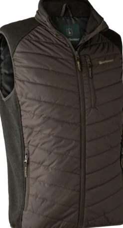 Deerhunter Moor Padded Waistcoat w. Knit Brown leaf New