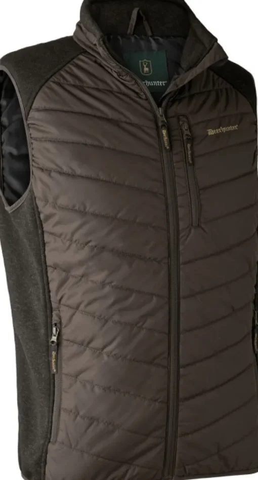 Deerhunter Moor Padded Waistcoat w. Knit Brown leaf New