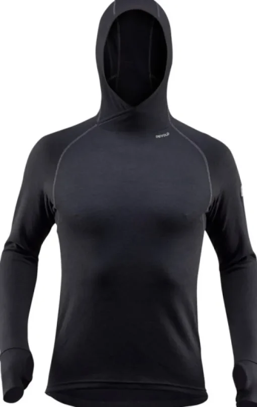 Expedition Man Hoodie hupullinen kerrastopusero, musta-Devold Discount