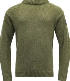 Devold Nansen Sweater Crew Neck Unisex Olive Outlet