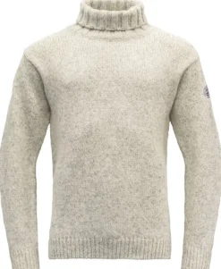 Nansen Sweater High Neck Unisex Grey Melange-Devold New