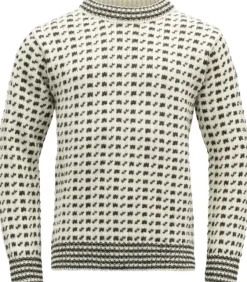 Devold Original Islender Crew Neck Unisex Offwhite/Anthracite Clearance