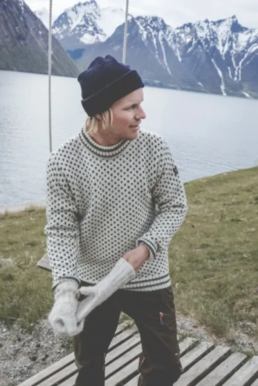 Devold Original Islender Crew Neck Unisex Offwhite/Anthracite Clearance