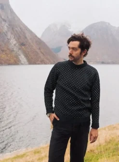 Devold Sörisen Wool Sweater Unisex villapaita, Ink/Off White New