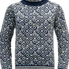 Devold Svalbard Wool High Neck villapaita, unisex, musta/valkoinen Discount