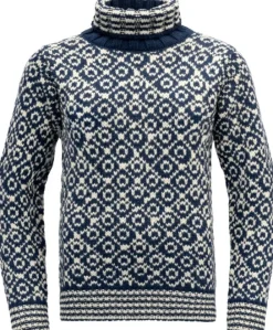 Devold Svalbard Wool High Neck villapaita, unisex, musta/valkoinen Discount
