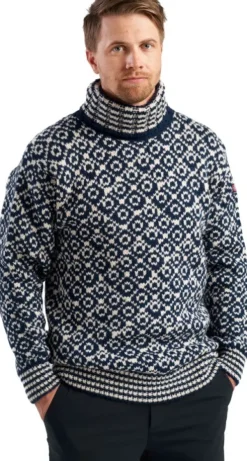Devold Svalbard Wool High Neck villapaita, unisex, musta/valkoinen Discount