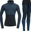 Devold Tuvegga Merino Hoodie + Longs kerrasto, Flood Discount