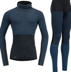 Devold Tuvegga Merino Hoodie + Longs kerrasto, Flood Discount