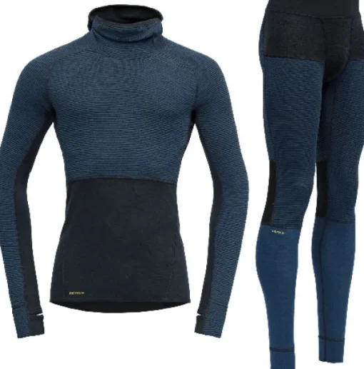 Devold Tuvegga Merino Hoodie + Longs kerrasto, Flood Discount
