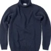 Unisex Nansen Sweater High Neck villapusero, tummansininen-Devold Fashion